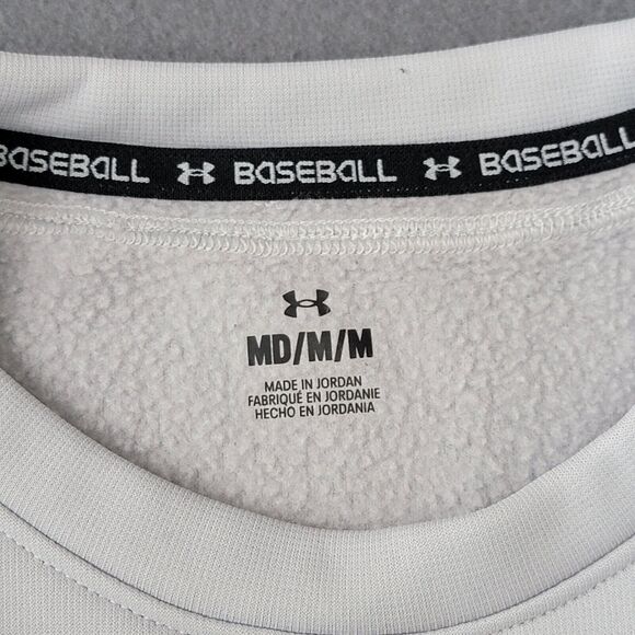 Under Armour Baseball‎ Pullover Men's Medium Fleece Lined Crewneck Sweatshirt - Picture 3 of 7
